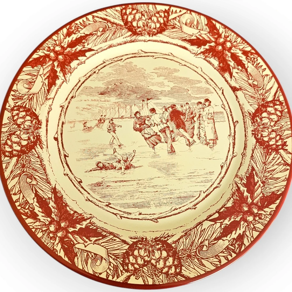 Vintage New Restoration Hardware Holiday Tin Plates in Collectible Tin 2005